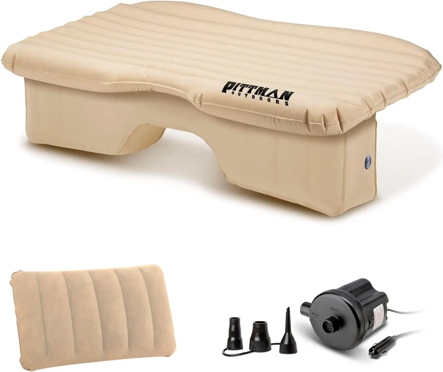 AirBedz Pittman Outdoors PPI-TAN_TRKMAT Inflatable Fabric Rear Seat Truck Air Bed Mattress | 5 Feet in Length