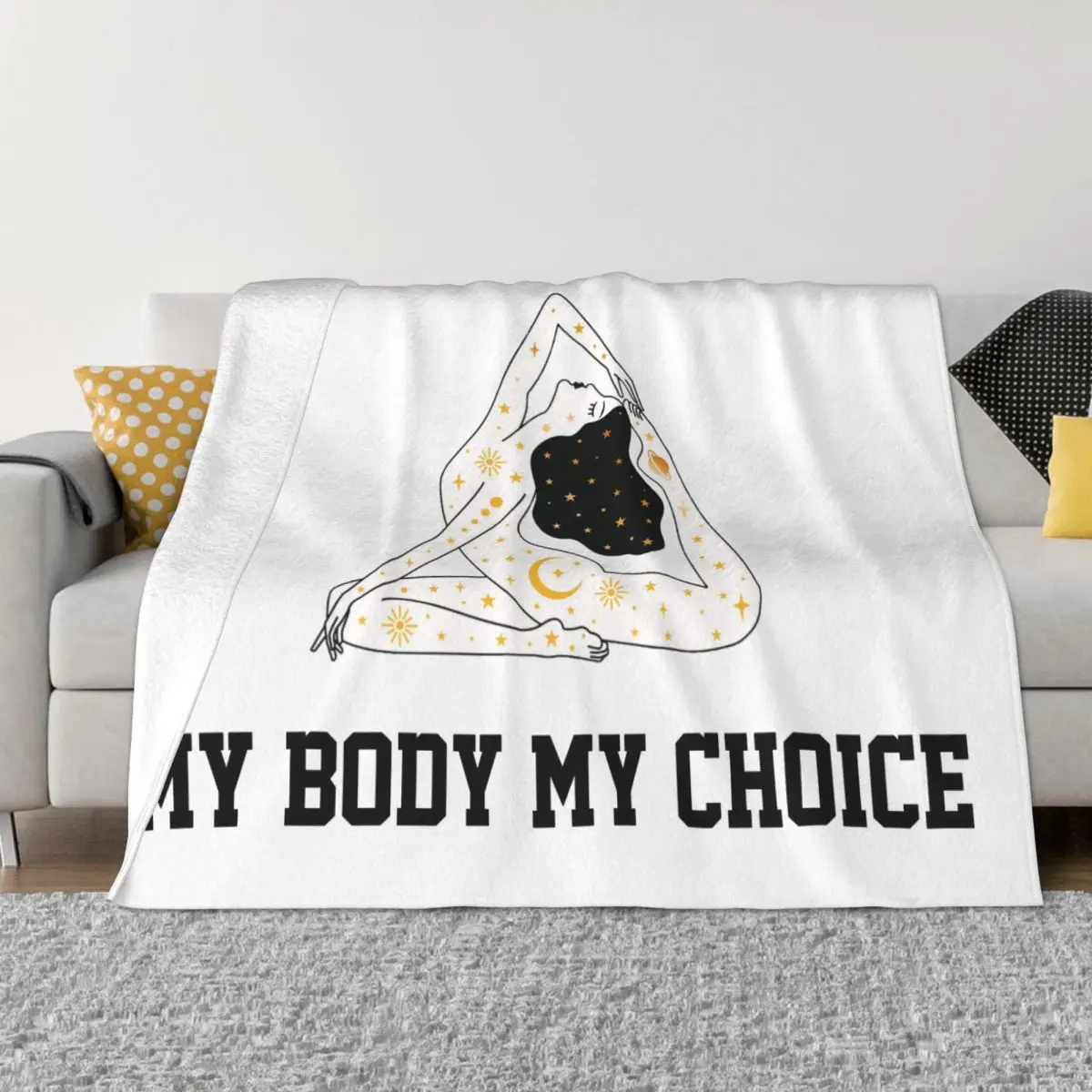 

My Body My Choice Flannel Blanket Pro Choice Shirt Woman Rights Novelty Throw Blankets for Sofa Bedding Lounge Quilt