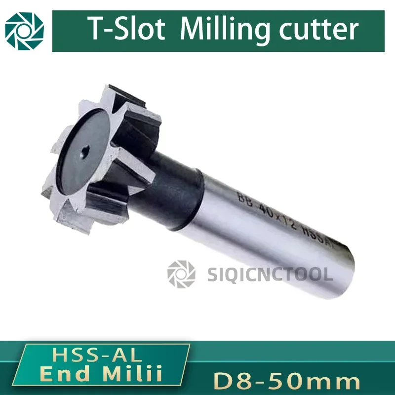 T Slot Milling Cutter for Metal HSS Woodruff Key Seat Router Bit Thickness 1-12mm Diameter 8-50mm