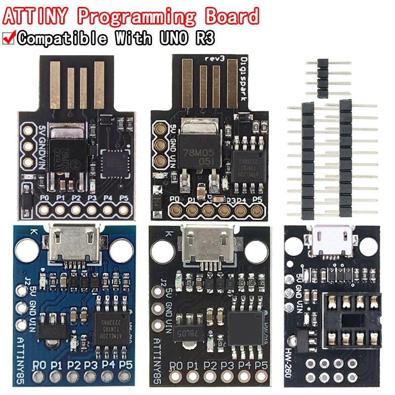 Микроплата разработки Digispark Kickstarter ATTINY85/TINY85 Модуль для Arduino IIC I2C USB Микроплата разработки Digispark Kickstarter ATTINY85/TINY85 Модуль для Arduino IIC I2C USB