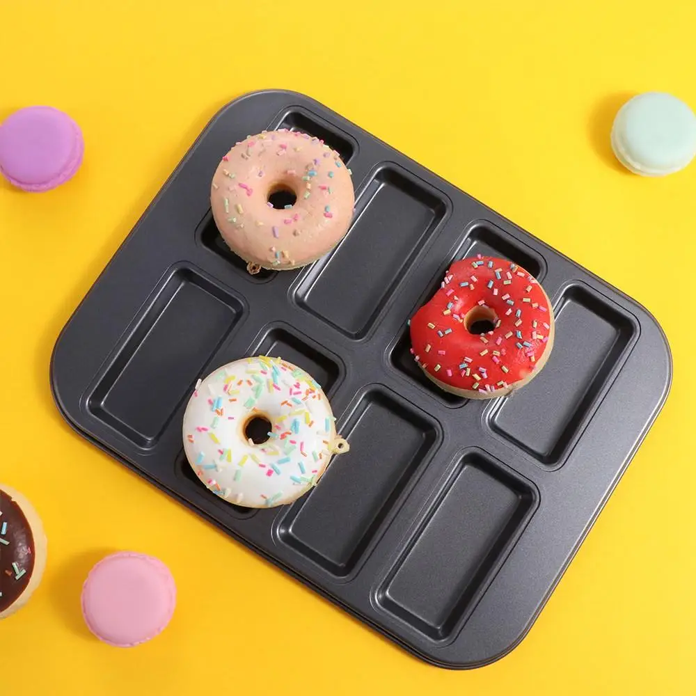 8 Slots Mini Muffin Baking Tray DIY Dishwasher Safe Baking Pan Mold Creative Rectangle Non-Stick Cake Mold Pastry Utensil