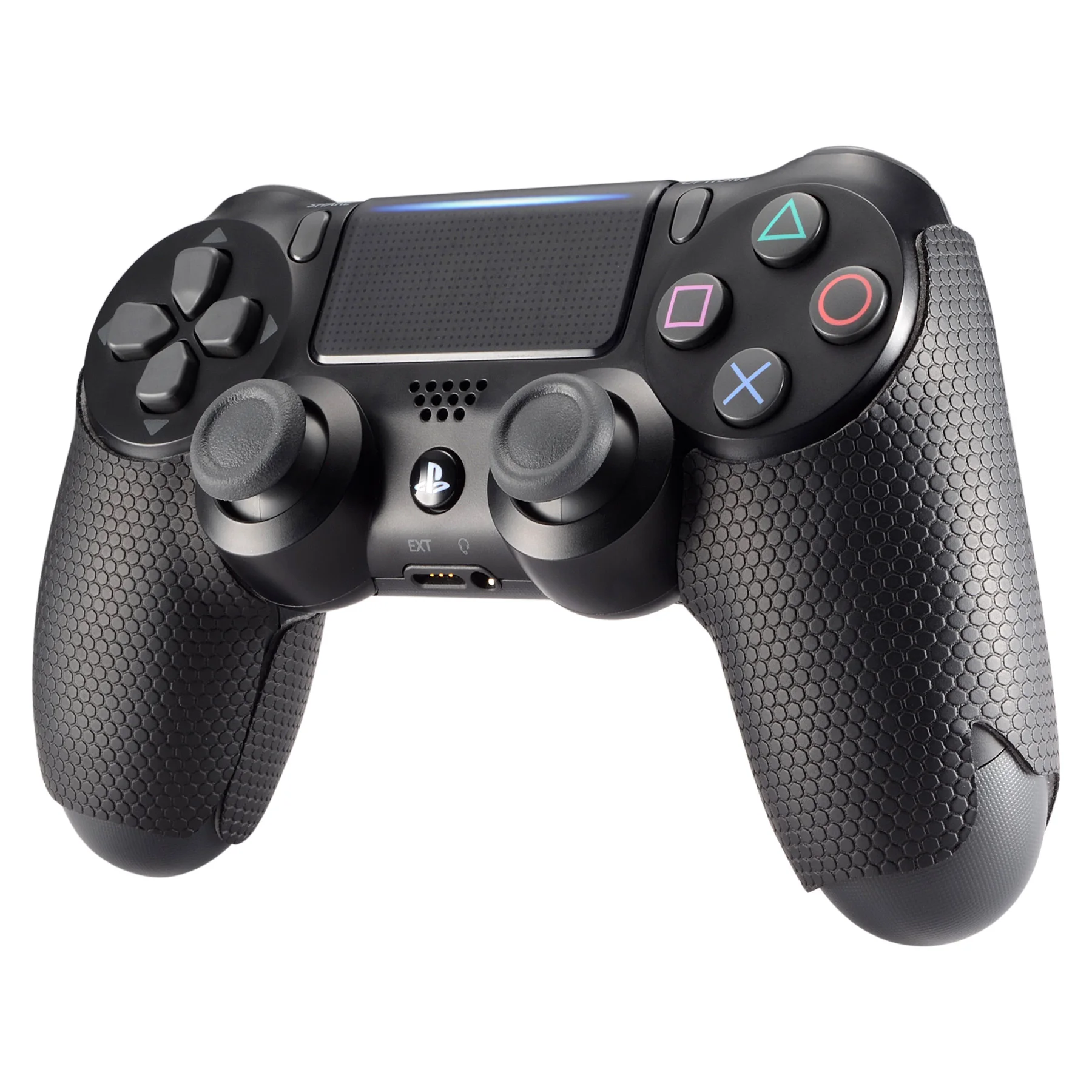 eXtremeRate Anti-Skid Sweat-Absorbent Controller Grips for PS4, Textured Soft Rubber Handle Grips for PS4 Pro Slim Controller