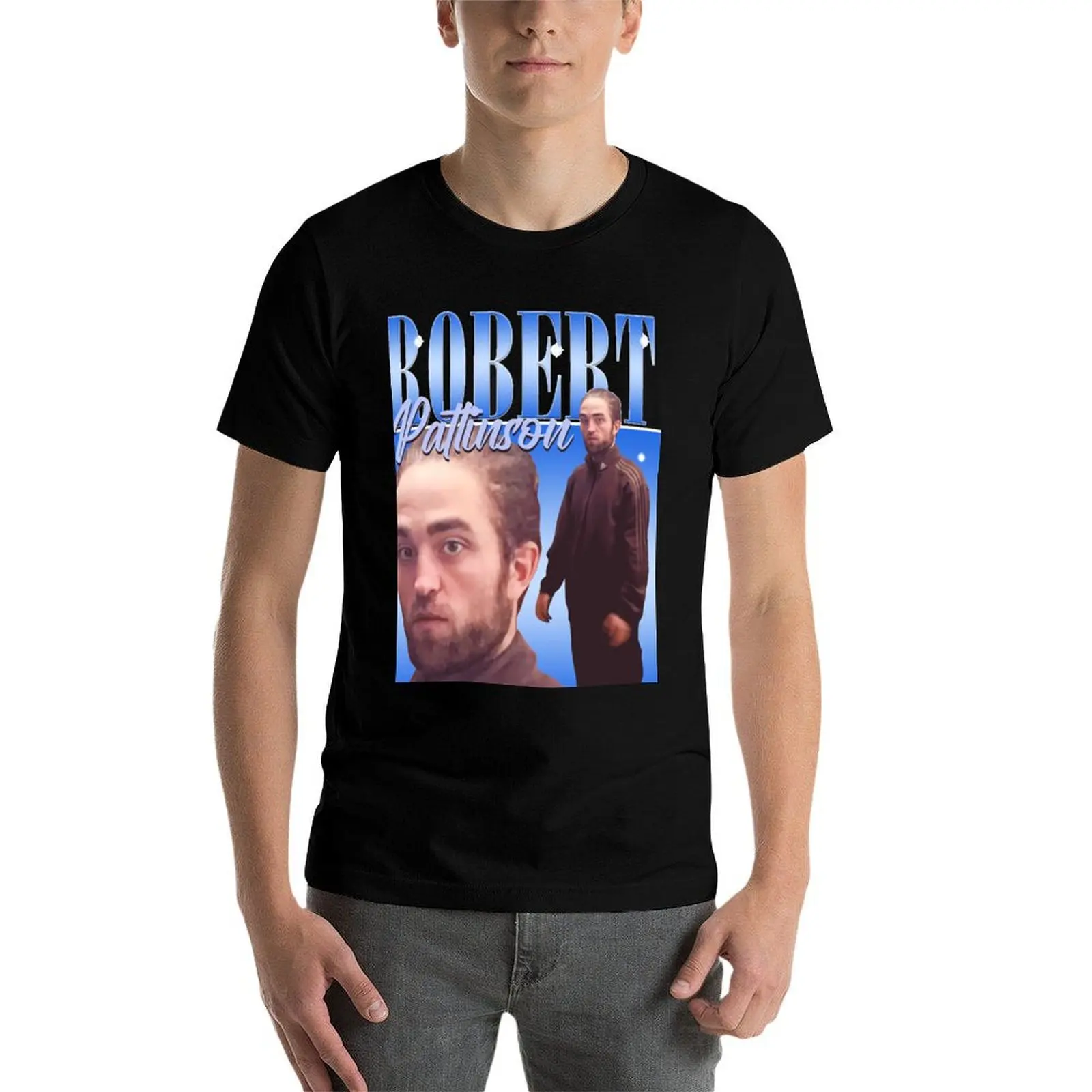 Robert Pattinson Standing Meme T-Shirt t shirt man plain t shirts for man cotton soft t shirts for man pack cotton T-Shirt