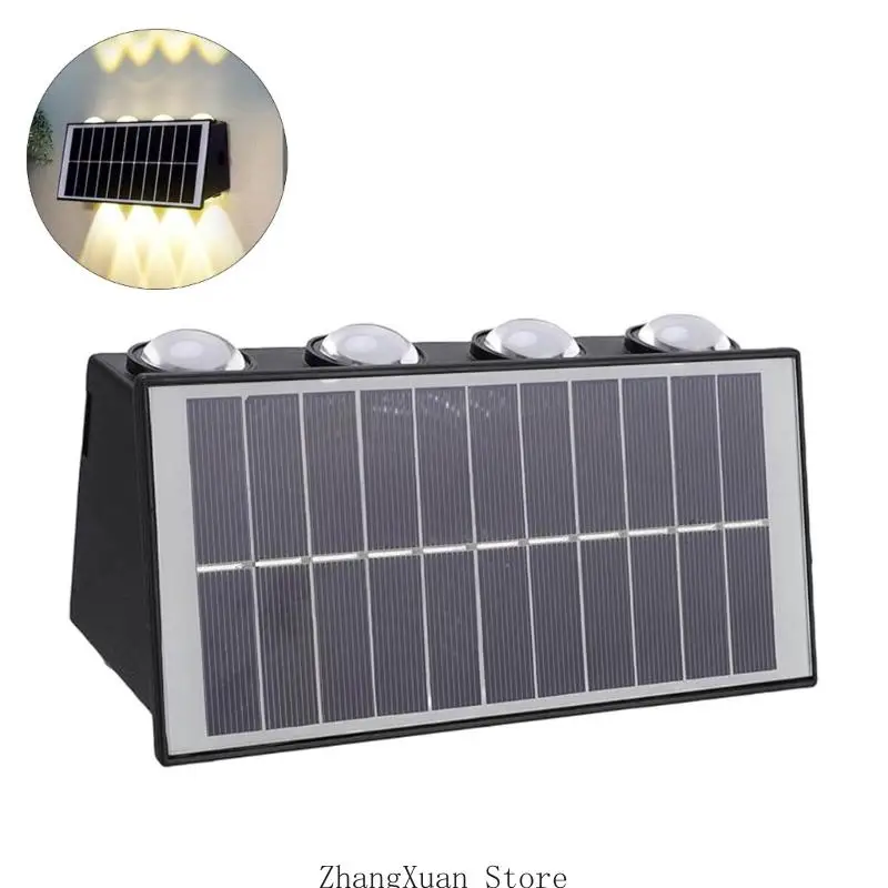 3XUF LED Wall Washer Adjustable Color Setings Solar Deck Lighting Waterproof Perfect for Outdoor Use Garden and Pool Areas