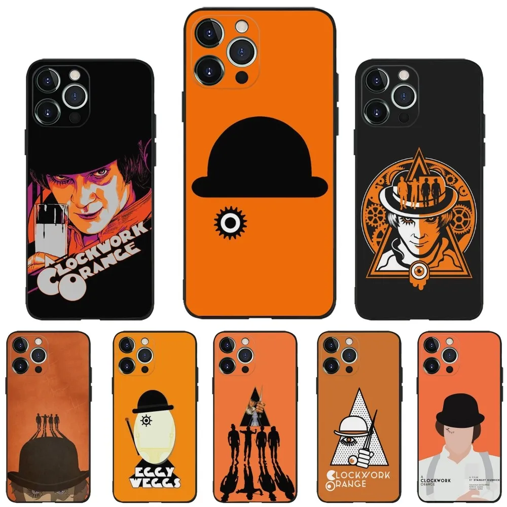 A Clockwork Orange Movie Phone Case For iPhone 16,15,14,13,12,11,Plus,Pro Max,XS,X,XR,SE,Mini,8,7 Soft Silicone Black Cover