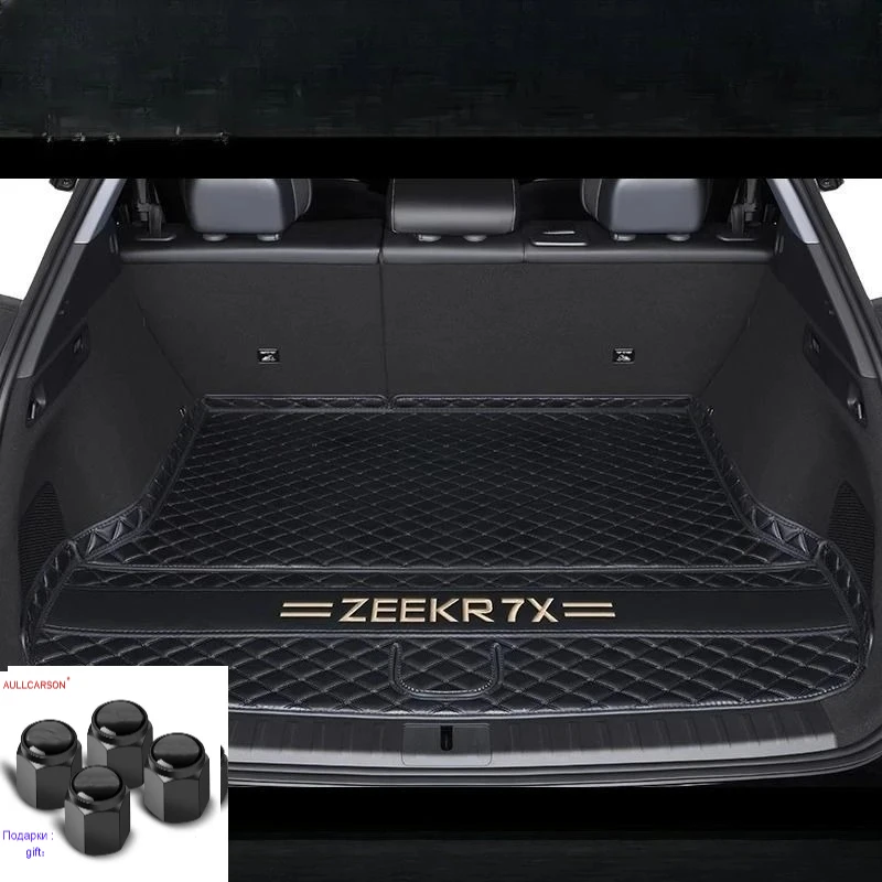 Voor Zeekr 7x2024 2025 Aangepaste Kofferbak Mat Leer Duurzaam Cargo Liner Boot Tapijten Interieur Cover Met Gift accessoires