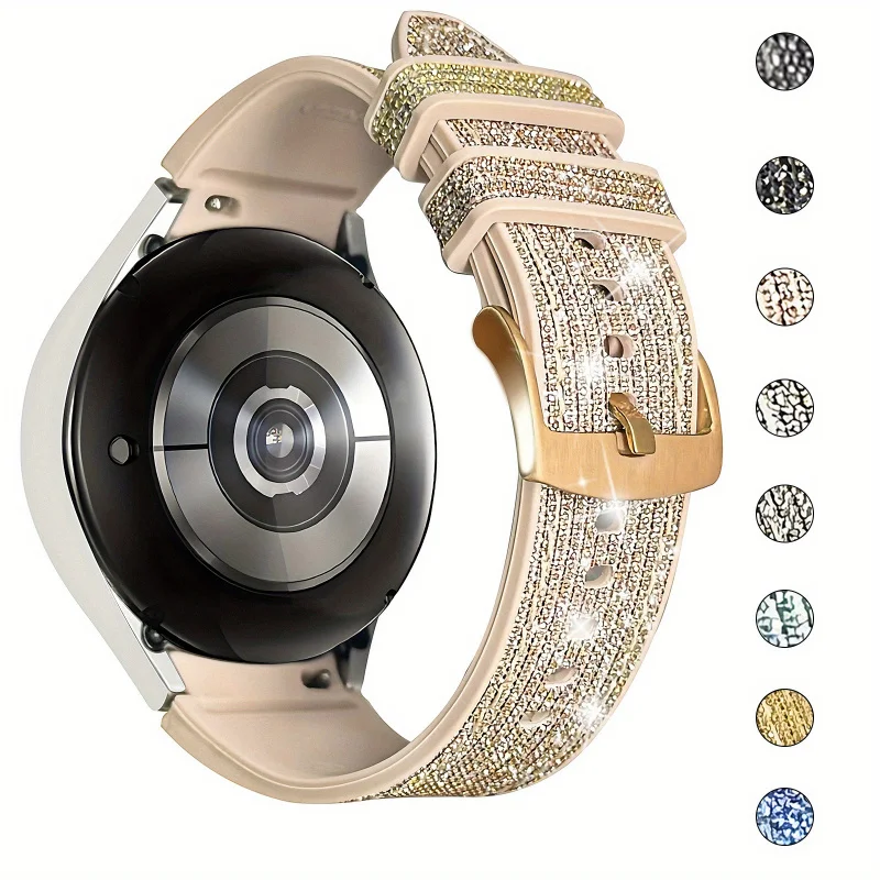 

Gradient Sequin Sport Strap for Samsung Watch 7/6/5/4/5 Pro Soft Adjustable Comfortable Trendy Replacement Wristband