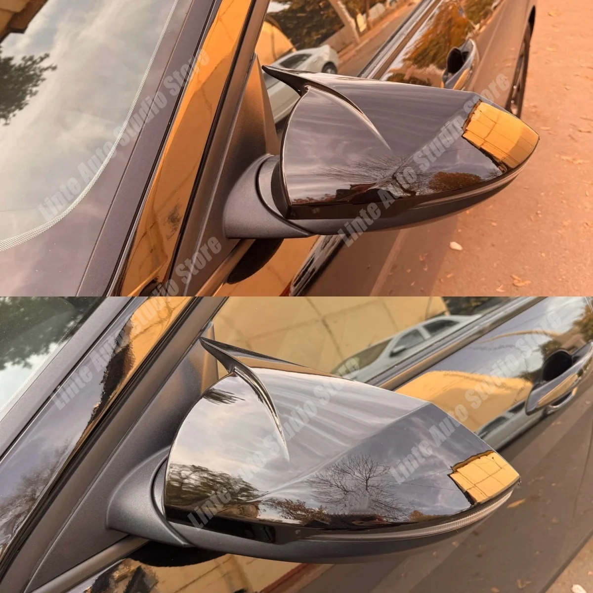 Rear Review Side Mirror Cover Shell For Hyundai Elantra CN7 Standard / N-Line / N 2021-2023 Cap Door Case Sticker Trim Body Kits