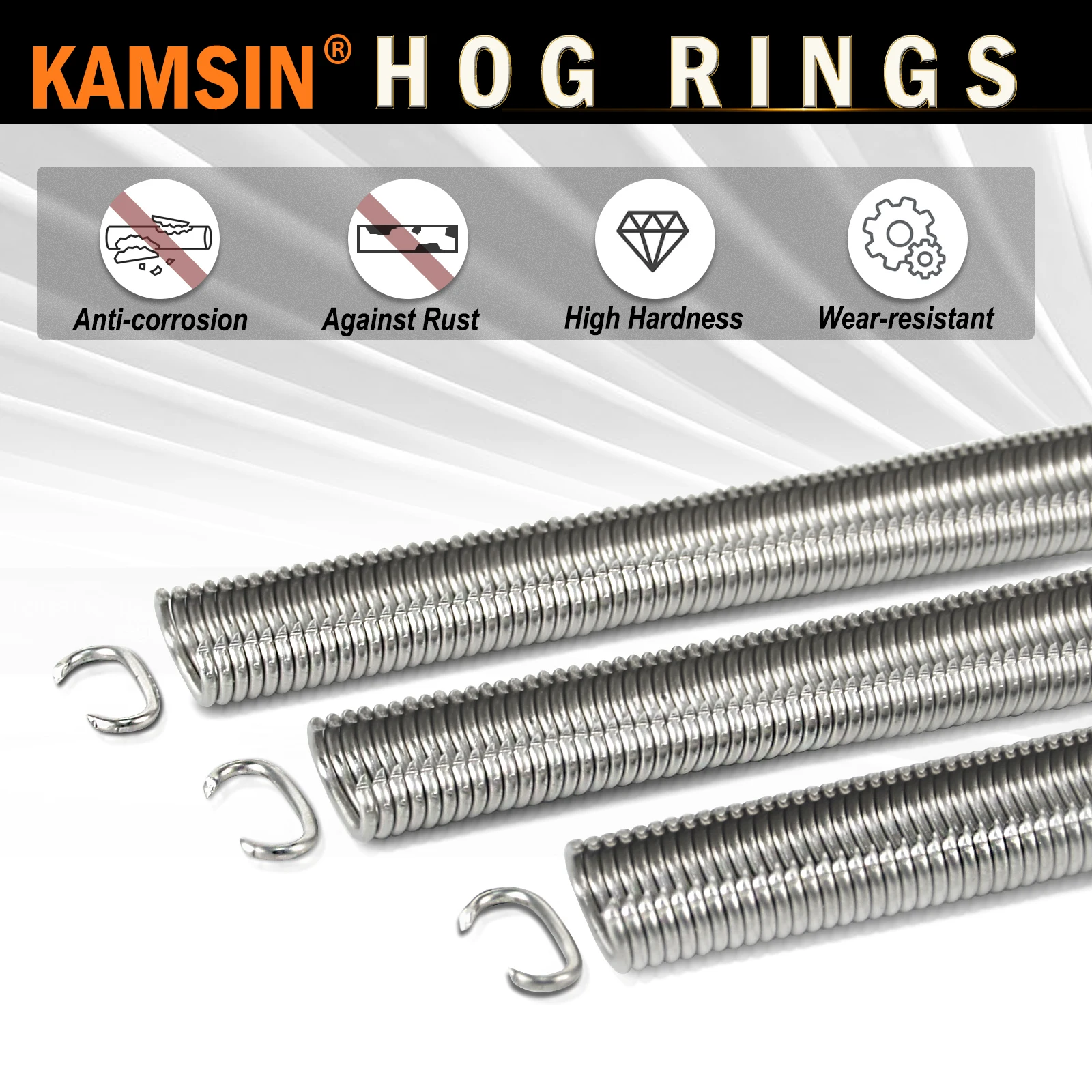 

KIMSING SC760 18000 шт. кольца C-образные (хог-ринги) из нержавеющей и оцинкованной стали, калибр 16, диаметр 5/8 дюйма