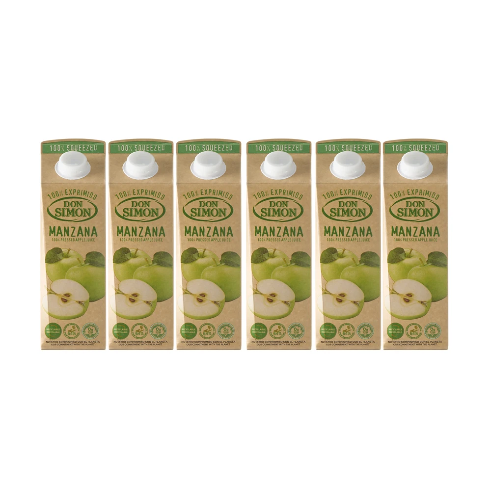 Don Simon Sugo de jugo Nfc sin azúcar 1 litro de jugo de manzana 3+3 (compre 3 y obtenga 3 gratis)