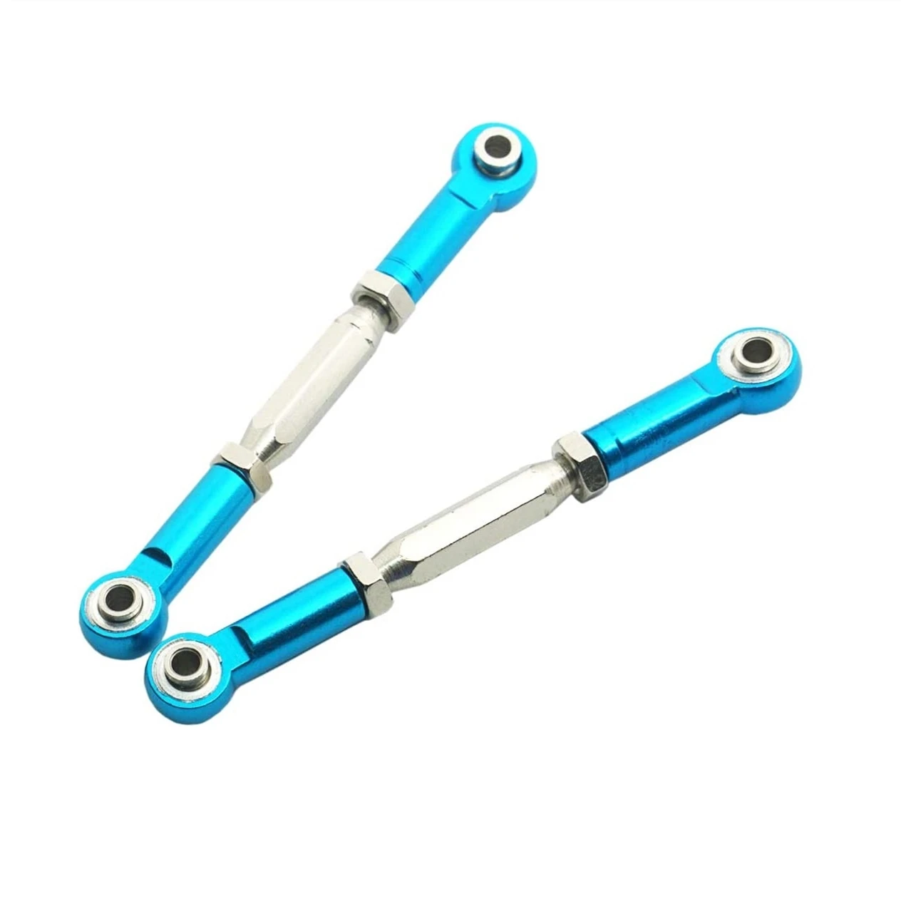 2Pcs Metal Adjustable Steering Linkage Servo Link Pull Rod for Slash 5807 HQ727 1/10 RC Car Upgraded Parts,2