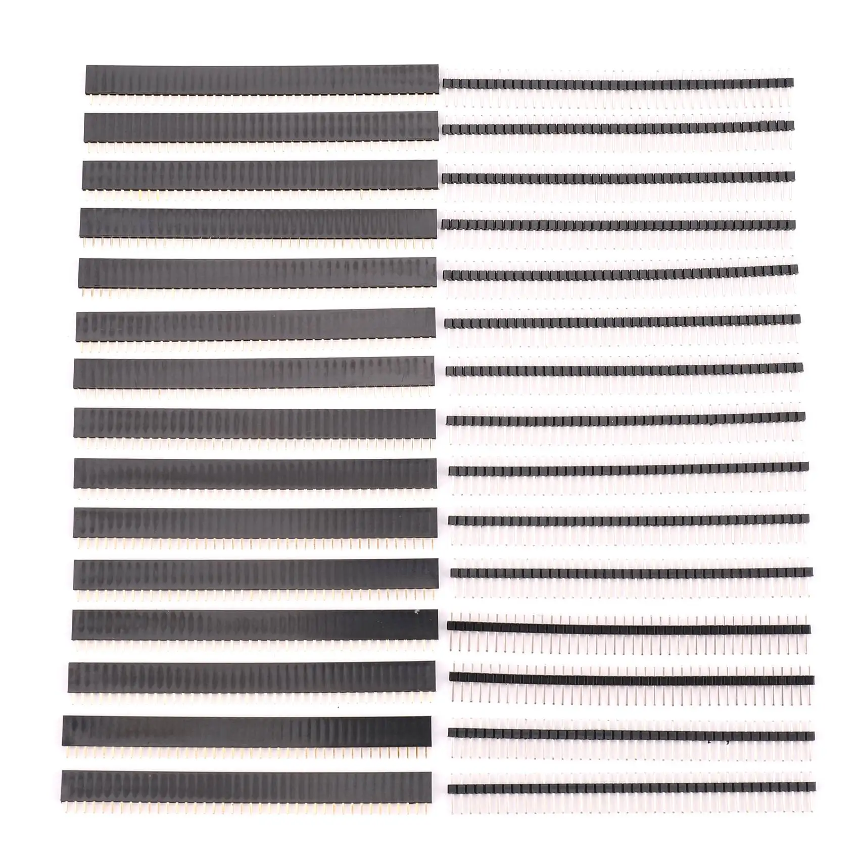 30 Pcs 40 Pin 2.54mm Male & Female Pin headers Plug connector for Arduino Prototype Shield