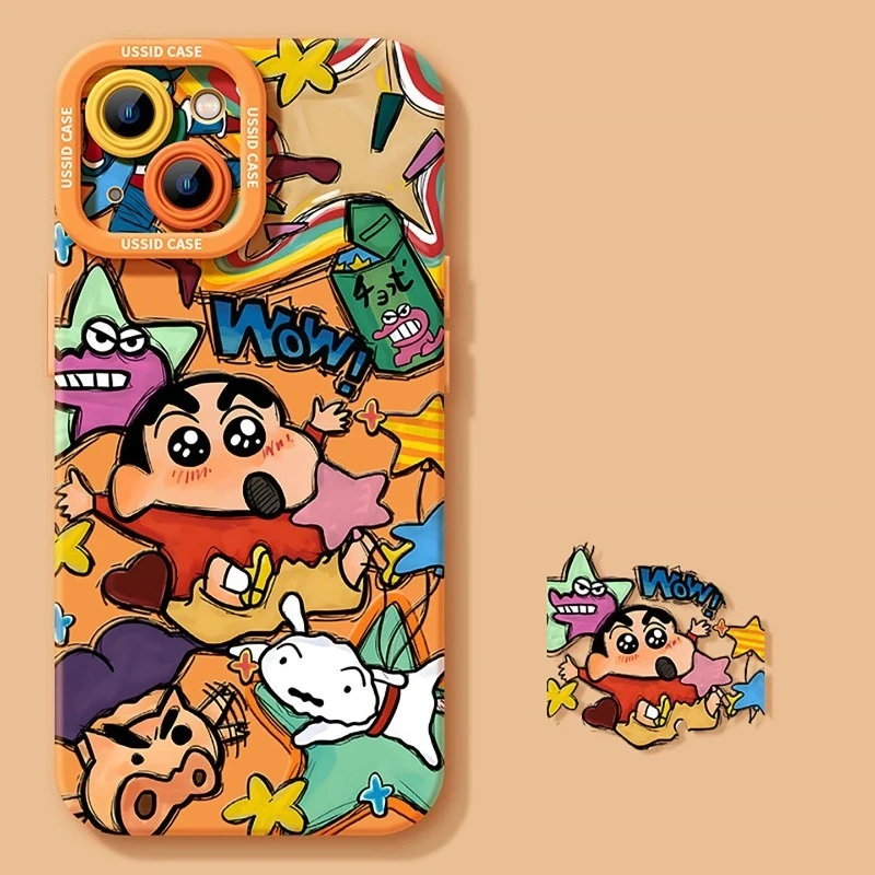 

Crayon Shin-chan IPhone Case for IPhone 17 Pro Max 17 Air 16 Pro Soft Silicone Case Apple 15 Pro 14 Plus 13 Mini 12 Phone Cover