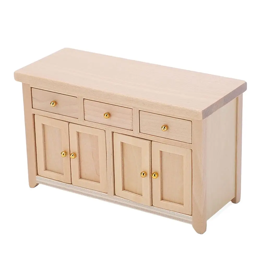 

Dollhouse Cabinet 1:12 Scale, Wooden Dollhouse Furniture Living Room Miniature Birch Dollhouse Storage Cabinet Doll House