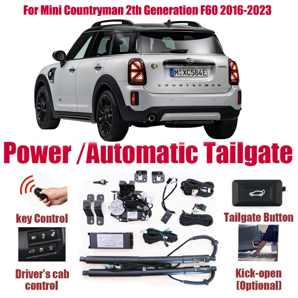 

Для Mini Countryman 2-го поколения F60 2016-2023: Комплект автоматического подъема багажника, интеллектуальный электрический привод двери багажника