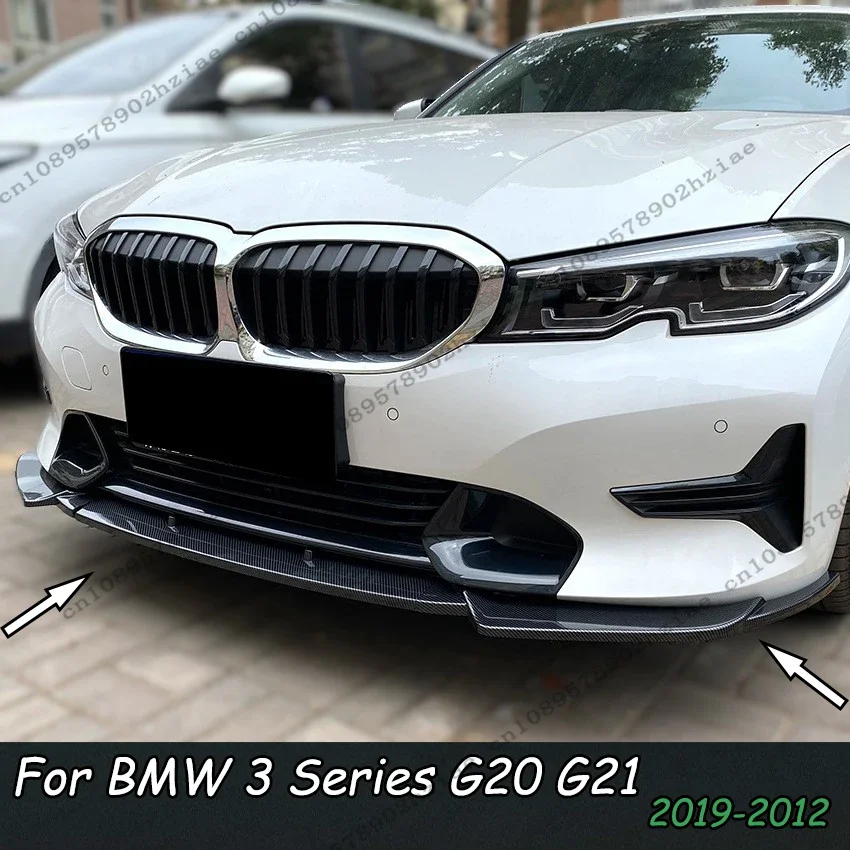 

Maxton Style Front Bumper Splitter Spoiler Lip For BMW 3 Series G20 G21 320i 325i 2019 2020 2021 2022 ABS Diffuser Body Kits