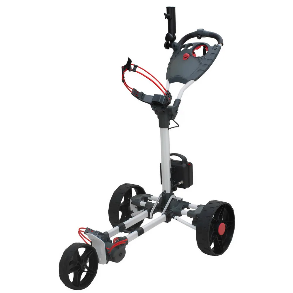 

Flat Electric Golf Trolleys with Lithium Battery 36 Hole Remote Control Electric Golf Trolley Cart 3 Wheels