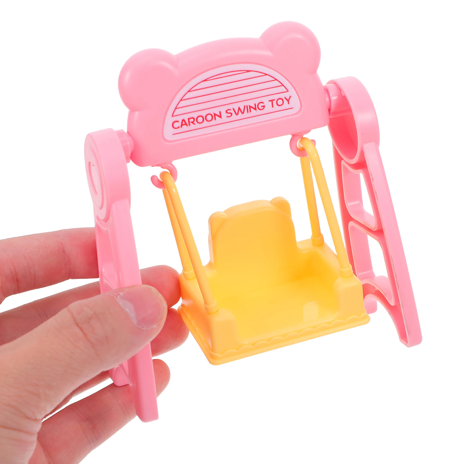 2 ensembles de meubles de maison de poupée, Mini chaises, ornement, balançoire, Micro modèles de paysage, assemblage facile, intérieur et extérieur