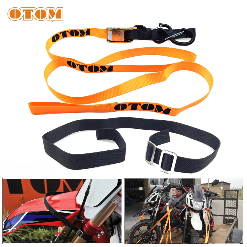 Motorcycle Tie Down Strap Strong Ratchet Belt Luggage Bag Cargo Lashing With Metal Buckle Tow Rope Tensioner For  KTM CRF KXL RM