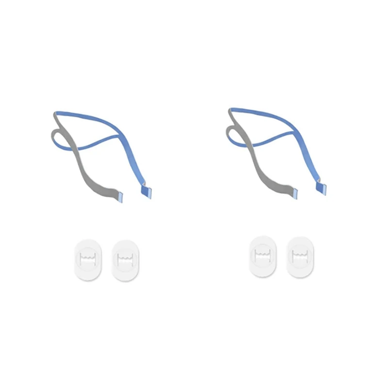 

2PCS Replacement Headgear For Resmed Airfit P10 Nasal Pillow CPAP Mask Straps With 4 Adjustment Clips