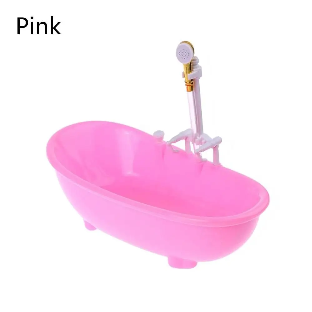 

Playing House Dollhouse Furniture Bathing 1:6 Scale Plastic Tub Miniatures Electric Bathtub Accessories