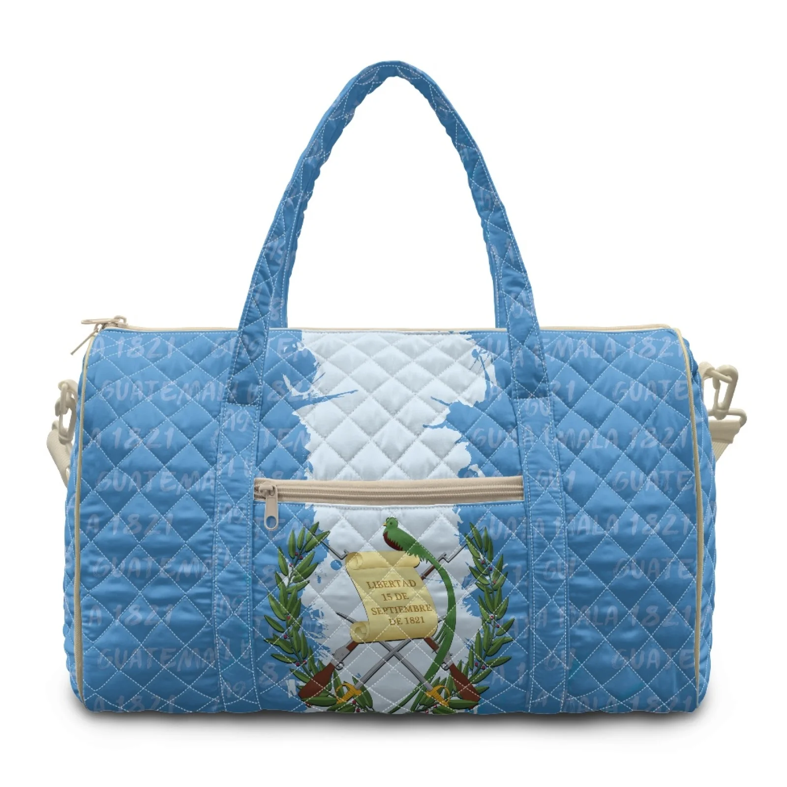 Coloranimal Lightweight Quilted Tote Bag Large Capacity Weekender Bag for Beach Backpacker Guatemala Coat Of Arms 2026 New
