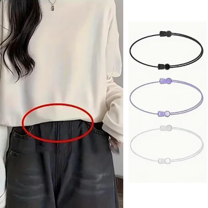 

3Pcs Adjustable Crop Band For Tucking Sweater And Shirt, The Elastic Tucking Band To Change The Style Of Your Tops, Durable