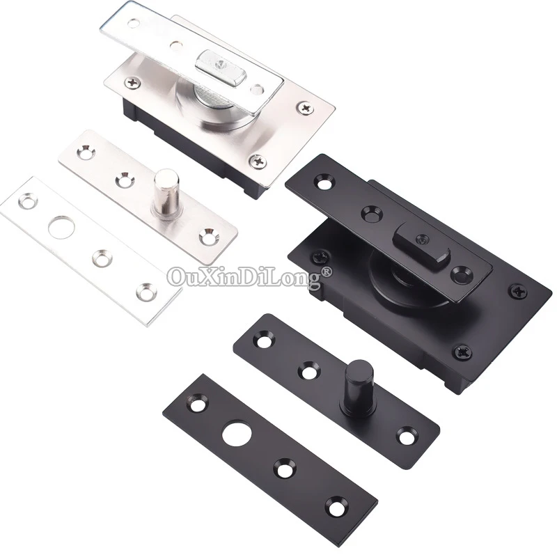 HOT 1Set Heavy Door Pivot Hinges 360° Rotary 90° Positioning Invisible Door Hinges Background Wall Hidden Hinges Loading 120KG