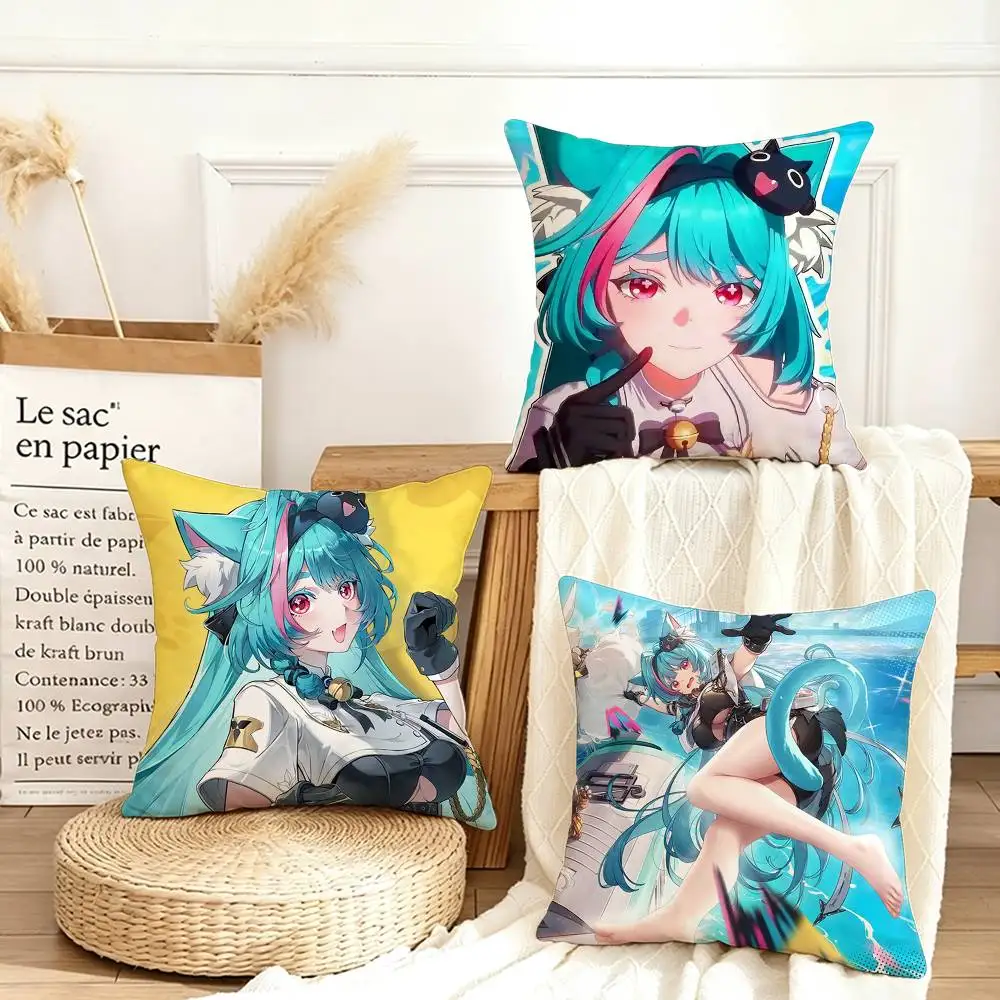 

N-everness to everness Mint Nte Various Sizes Square Pillow Case For Car Home Bedchamber Decor
