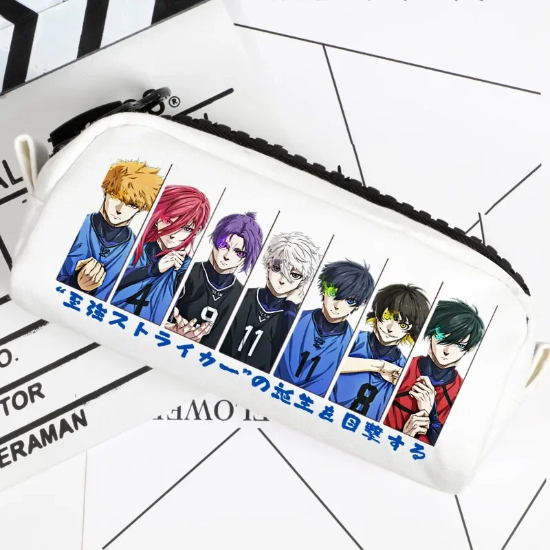 

White Black 19×6×9cm, Blue Lock, Anime Pencil Case Pen Bag, Student Kids Teens Pencilcase For Girls Boys School Supplies