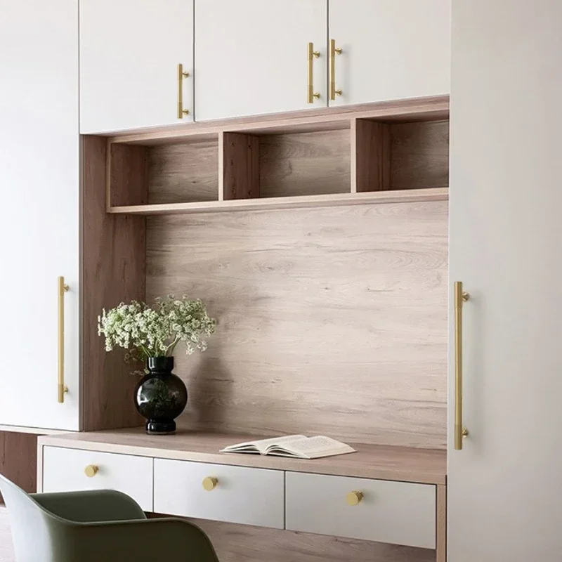 النمط الحديث/خطوط عمودية الصلبة النحاس مقابض أدراج T مقبض للبار غرفة نوم تسحب مقبض سحب باب خزانة المطبخ