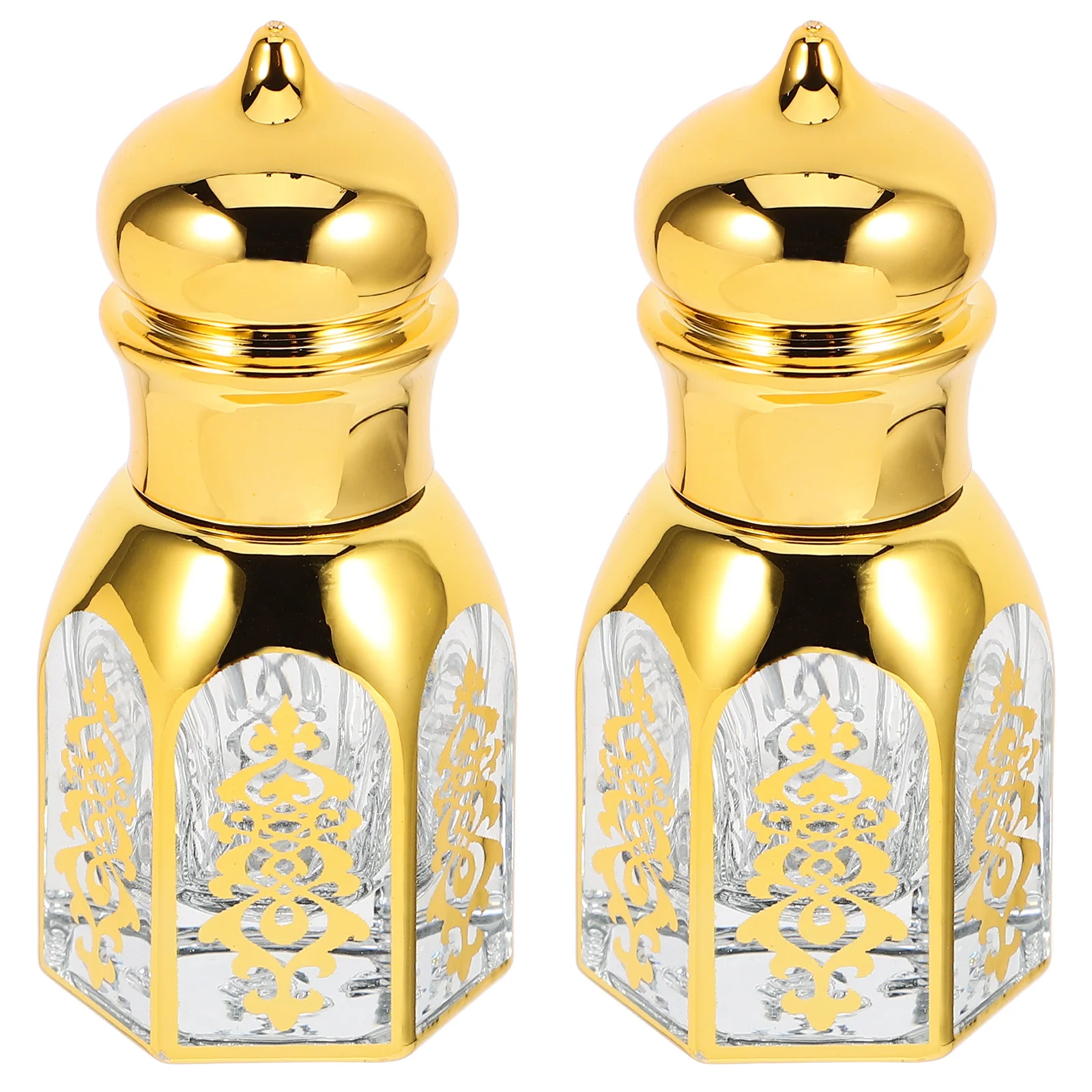 

2 Pcs Buddha Essential Oil Bottle Scroll Wheel Refillable Bottles for Oils Travel