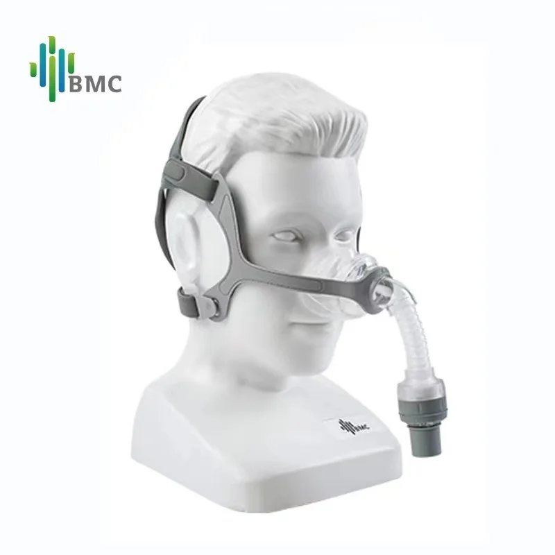 BMC N5AH Waterless Humidification Nasal Mask with Headgear and Head Pad S/M/L Size Suitable for CPAP Travel Machine M1 MIni APA