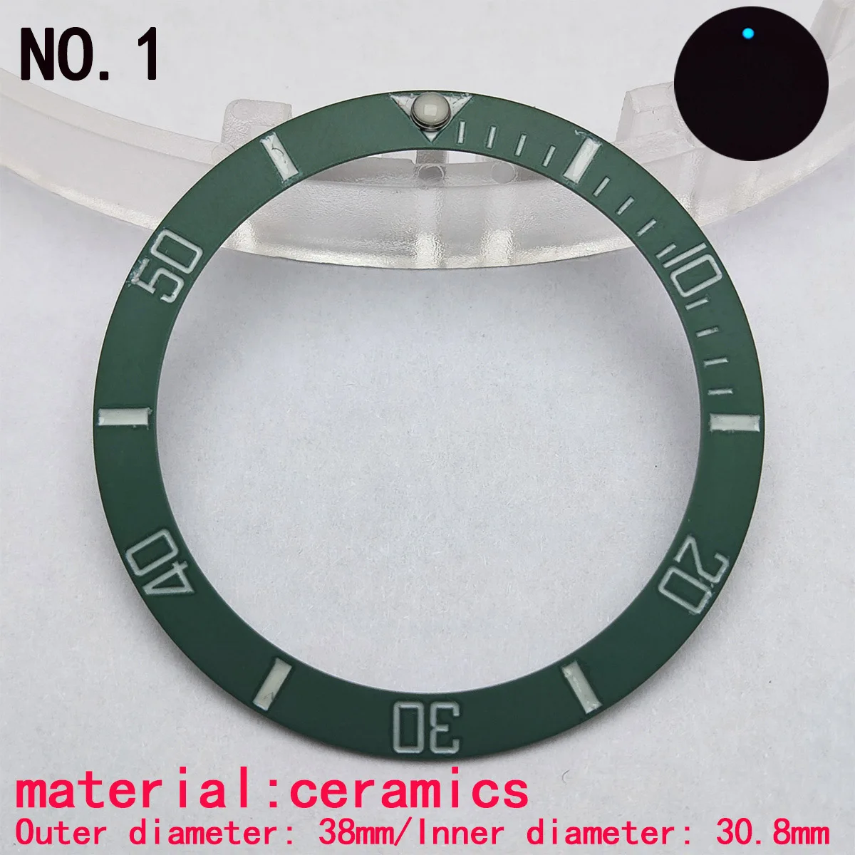 38mm pierścionek do zegarka nh35 ceramiczna ramka szkiełka zegarka pierścień celebryci rama szkiełka zegarka 40mm nh35 Case akcesoria do zegarków nh36 pierścień wewnętrzny