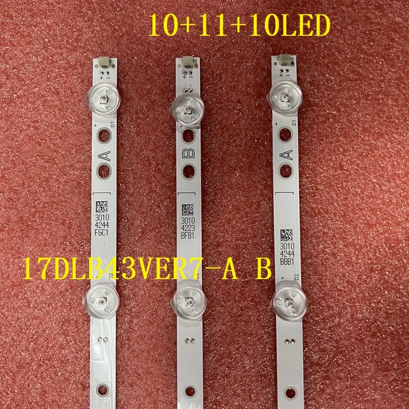 LED Strip For 17DLB43VER7-A LUXER LUX0143008 VES430QNDL-2D-N91 JVC LT-43CF890 E43UHDHDRS3Q 43HAK6150U Panasonic TX-43HX580B