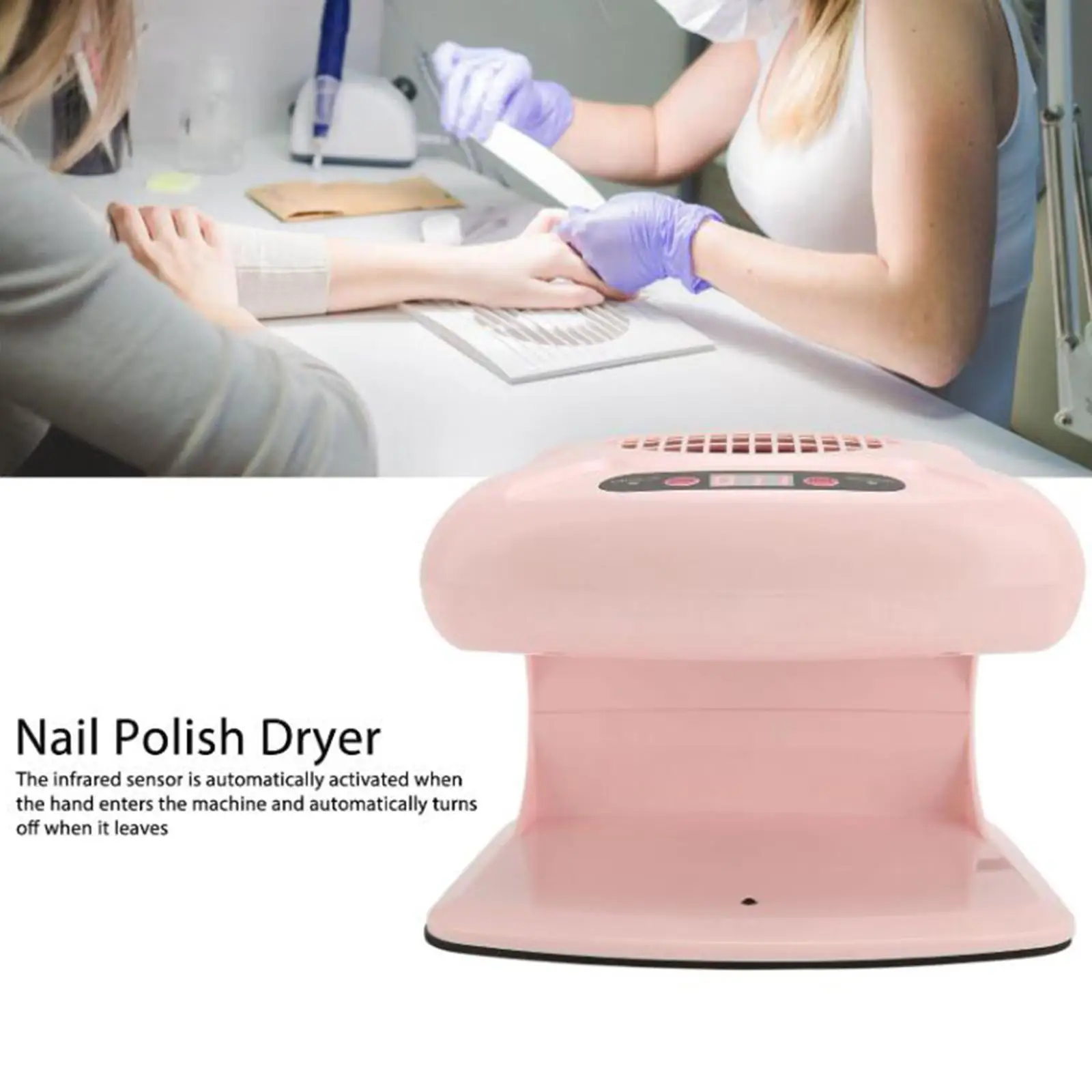 Air Nail Dryer Fan with Warm and cool wind Nail blow Dryer Machine for Fingernail Toenail Professional Salon and Home Use