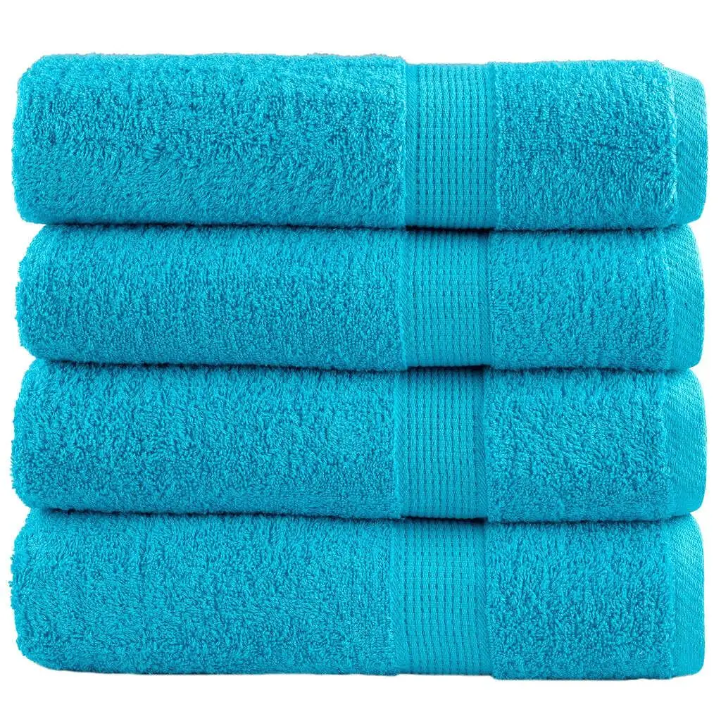 solund Premium 4-Piece Bath Towels Set 100x150 cm 600 GSM Super Absorbent Soft Material