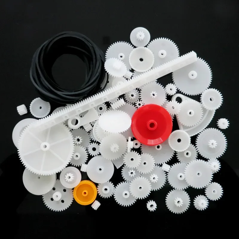 81Pcs Gear Pack Set Versnellingsbak Plastic Motor Gear Pack Voor Robot Accessoires Maken Diy