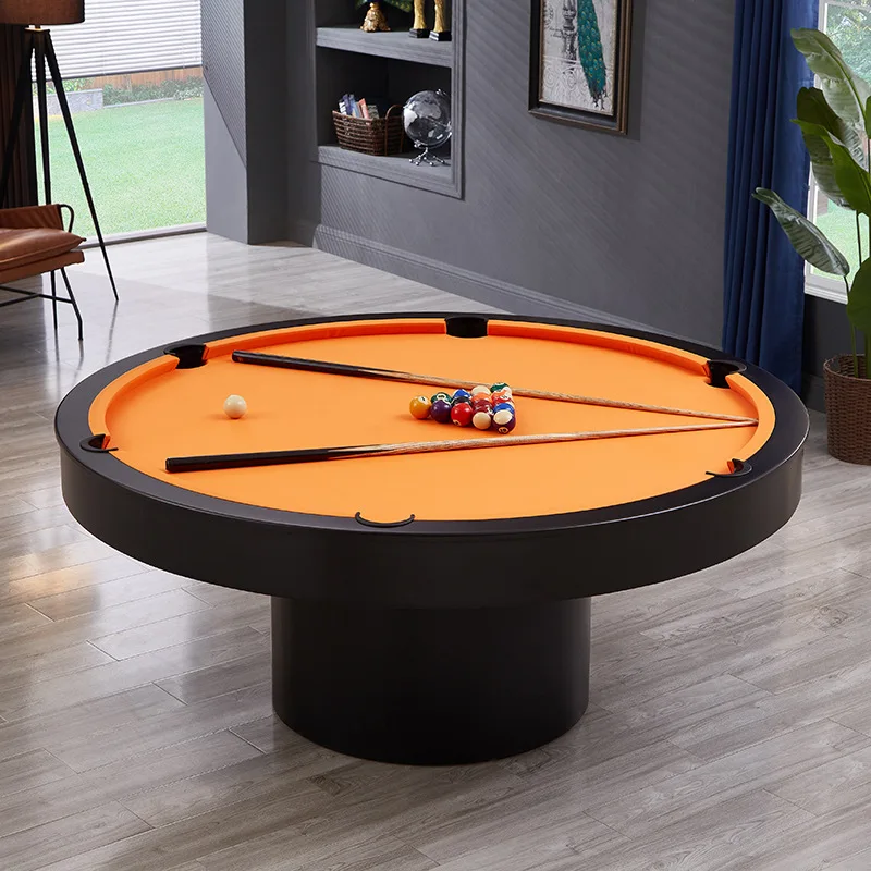 Round pool table household multi-functional pool Conference table 2-in-1 high-end solid wood pool table