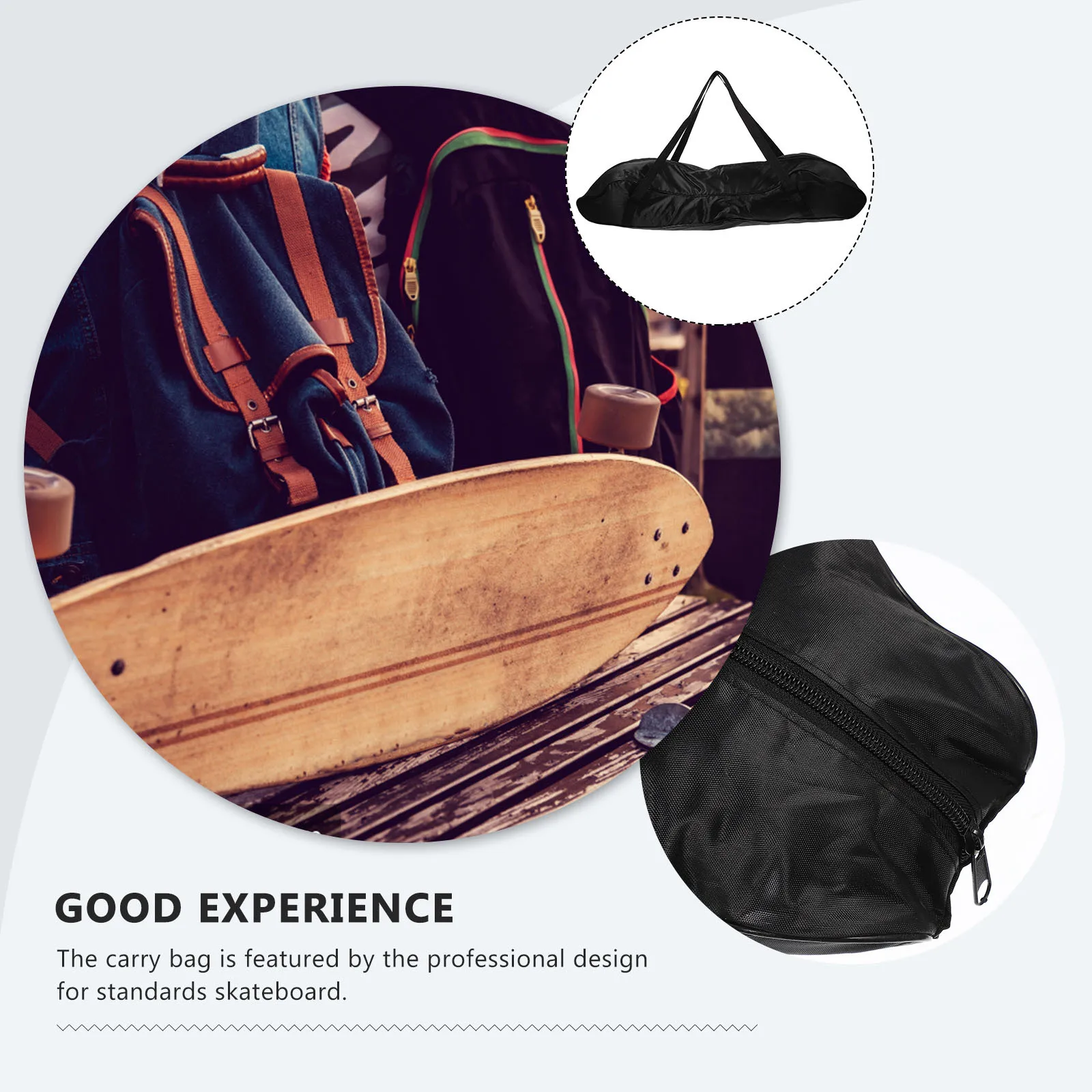 

Skateboard Backpack High Quality Texture Comfortable to Carry Simple Functional Design Secure Fit for Skateboard Longboard Bag