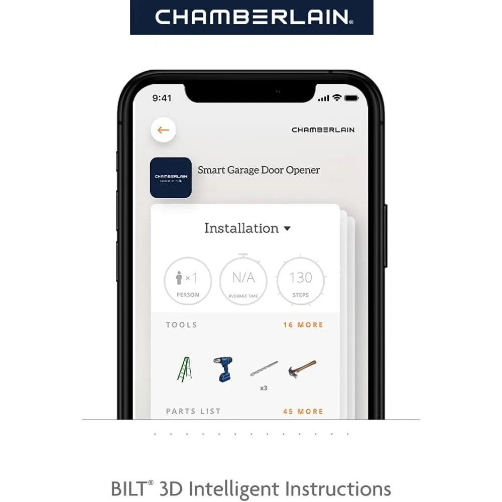 Системы открывания гаражных ворот-B4613T MYQ Smart, сверхтихий ременный привод, резервная батарея, двигатель 3/4 л.с. — количество 1