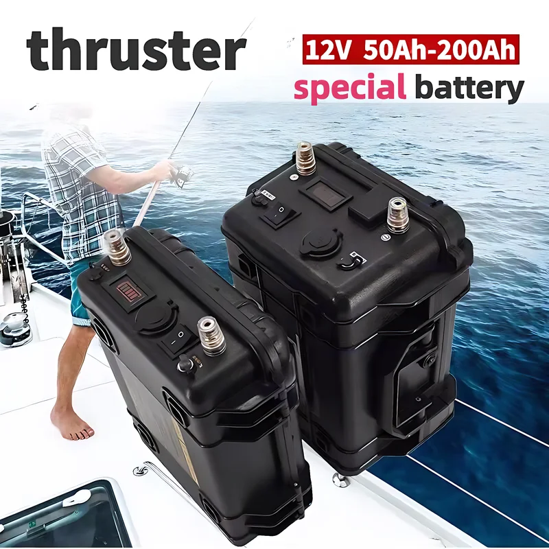 

VTI Waterproof Lithium Battery 12V - 200Ah Li-ion for Trolling Motor Fishing Inflatable Boat Camping EV - High Capacity 80Ah