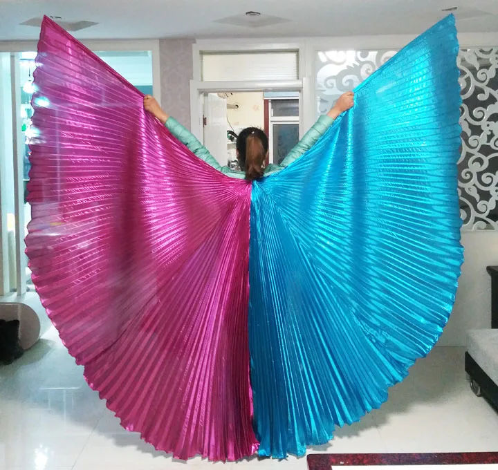 Double Color Performance Wings Women Belly Dance Costume Isis Wings Kids Belly Dance Accessory Wings Adult