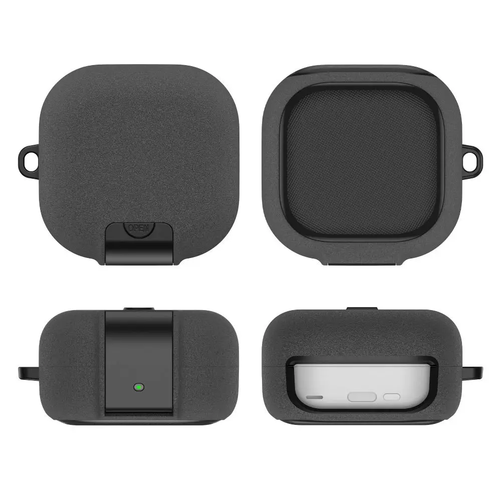 Anti-fall Phone Holder Earphone Case with Keychain Wear-resistant Bluetooth Headphone Cover for Samsung Galaxy Buds 4/4Pro