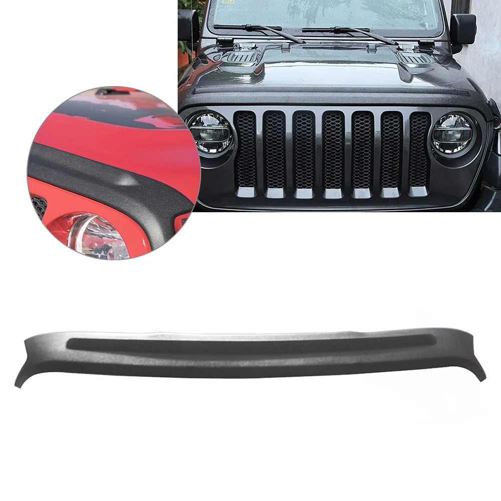 Black Car Hood Stone Chip Deflector Guard For Jeep Wrangler JL 2018 2019 2020 2021 2022