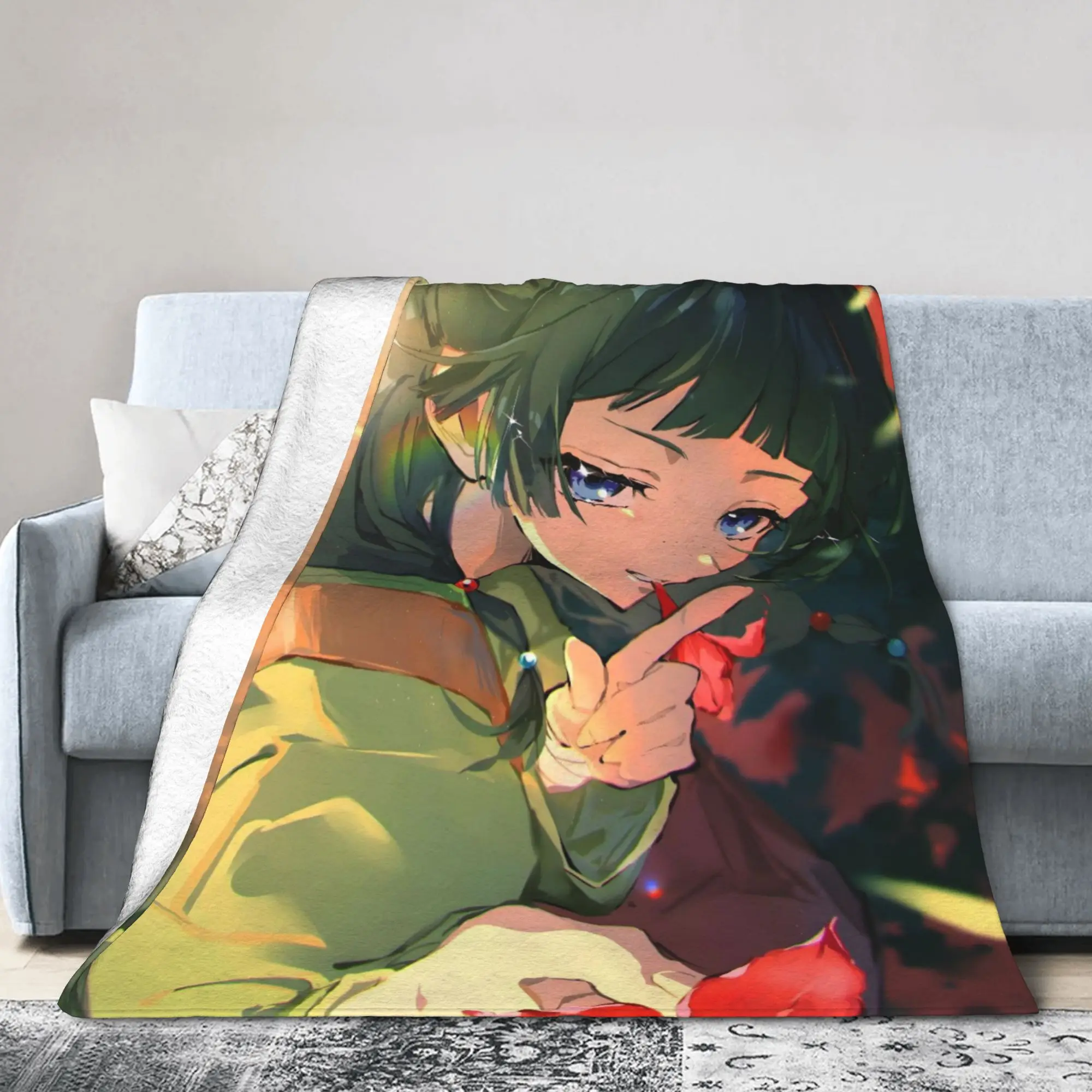 The Apothecary Diaries Anime Maomao Blankets Fleece Summer  Portable Lightweight Thin Throw Blankets for Sofa Bedroom Bedspread