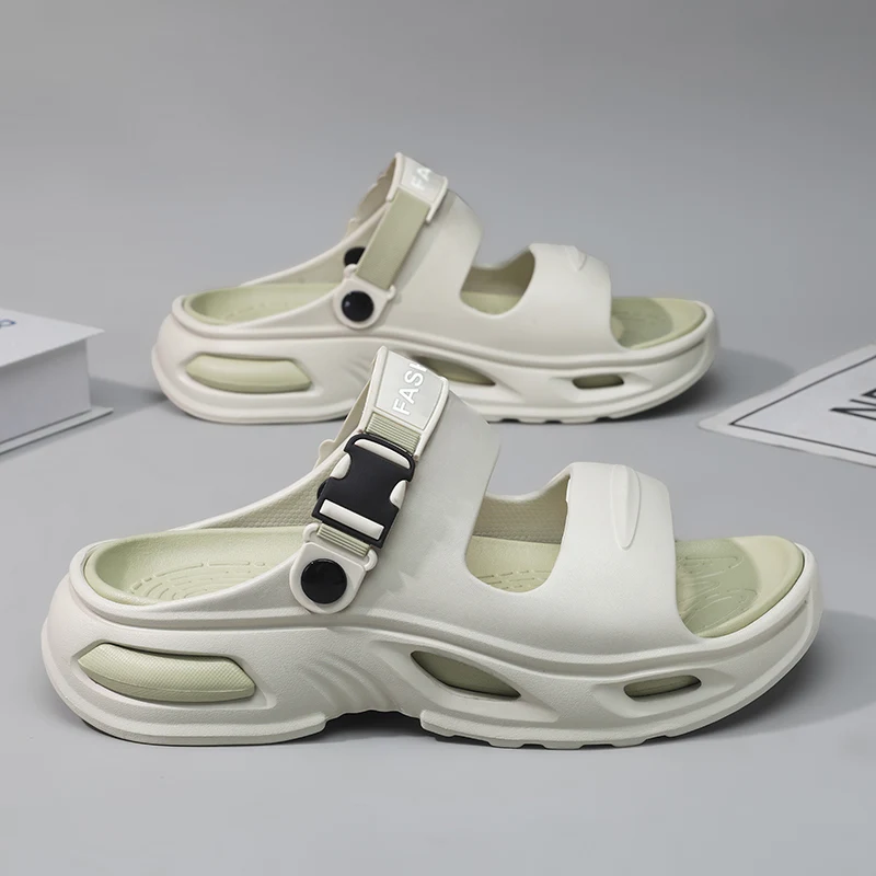 

Men Daily Athletic Casual Slides Ergonomic Cushioned Insole Anti Slip Wearproof Breathable Home Beach Walking Slippers