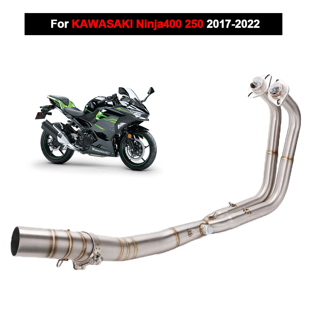 

Motorcycle Exhaust Systems Stainless Steel Escape Moto Header Pipe Muffler With DB Killer For Kawasaki Ninja400 250 2017-2022