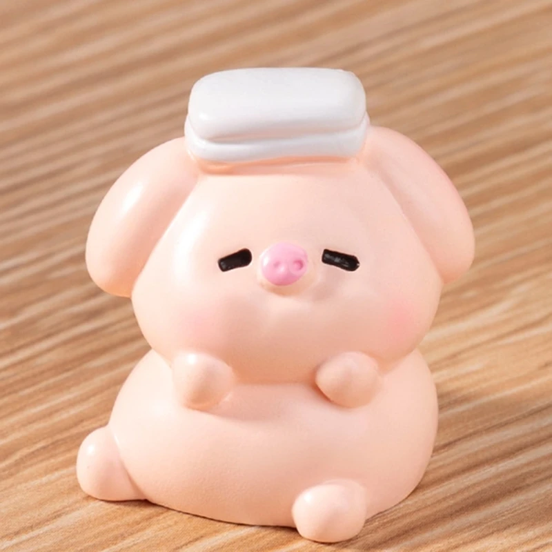 Pink Beauty Little Pig Fumbore Dashors Decors for Car and Home Office Display
