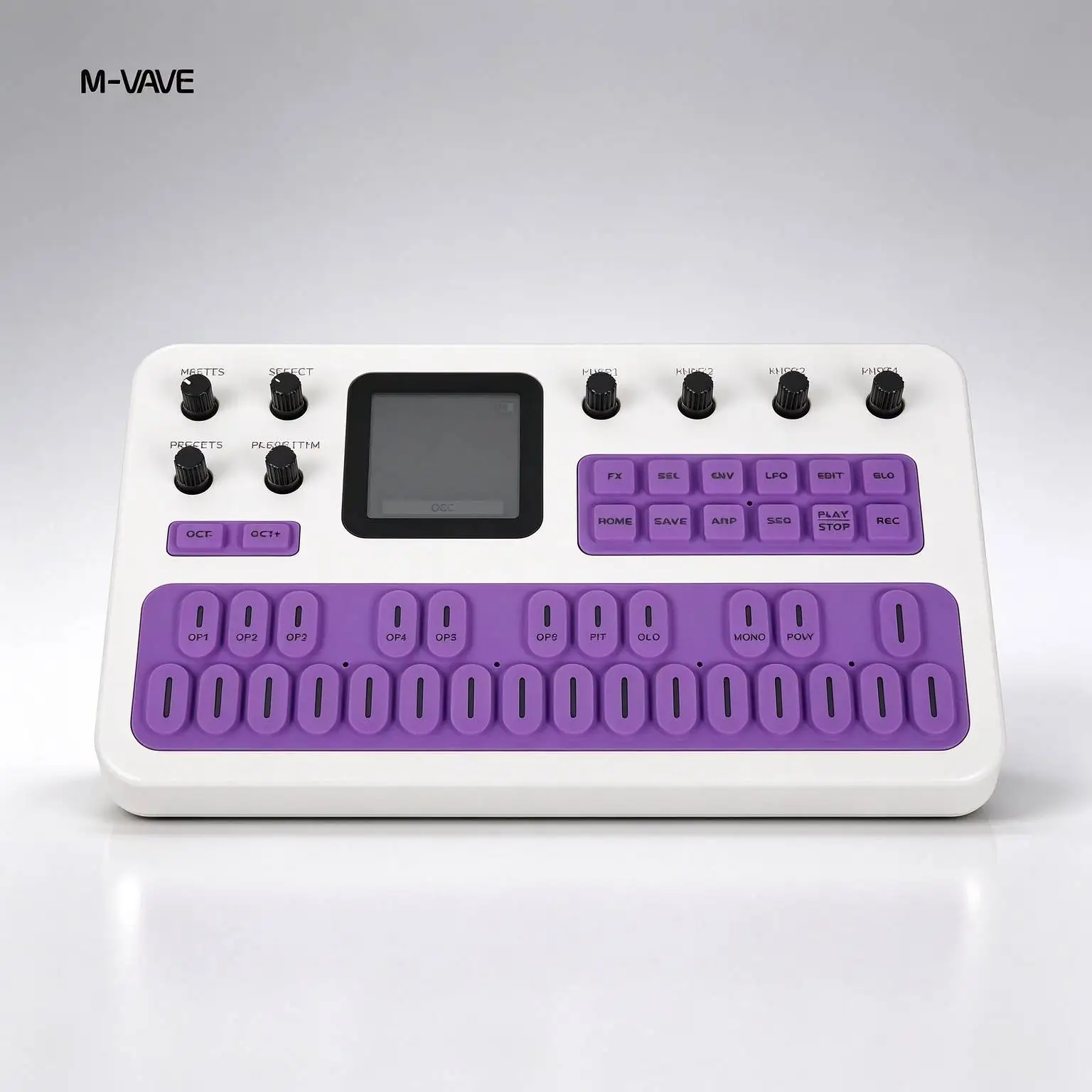 M-VAVE FM-1 Effect Pedal Portable Fm1 Bluetooth Synthesizer 12h Battery 6-Operator Speaker Midi 32-Algorithm 128 Preset Built-In